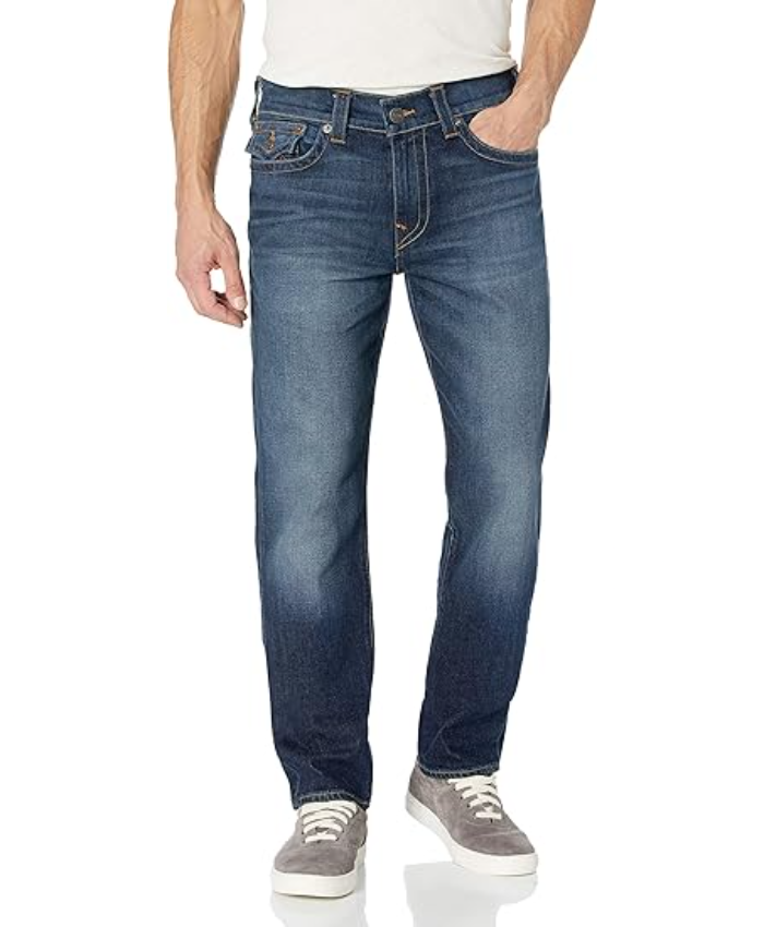 True Religion Mens Geno Slim Straight Jeans With 32