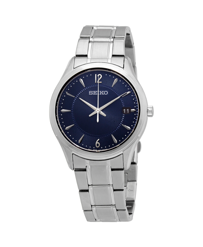 Seiko Essentials Quartz Blue Dial Stainless Steel Men's Watch