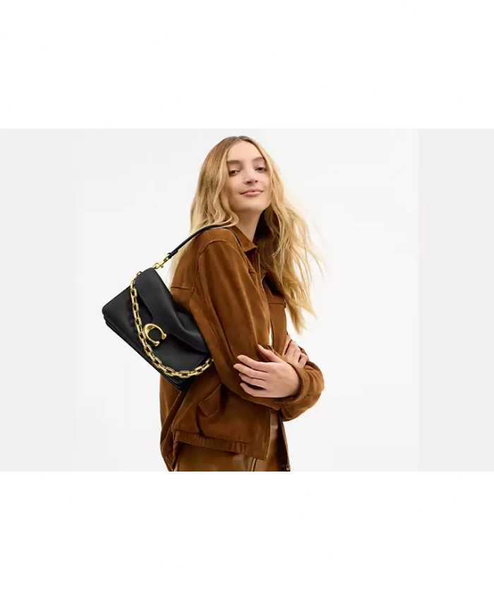 Chain Tabby Shoulder Bag With Sketch Print