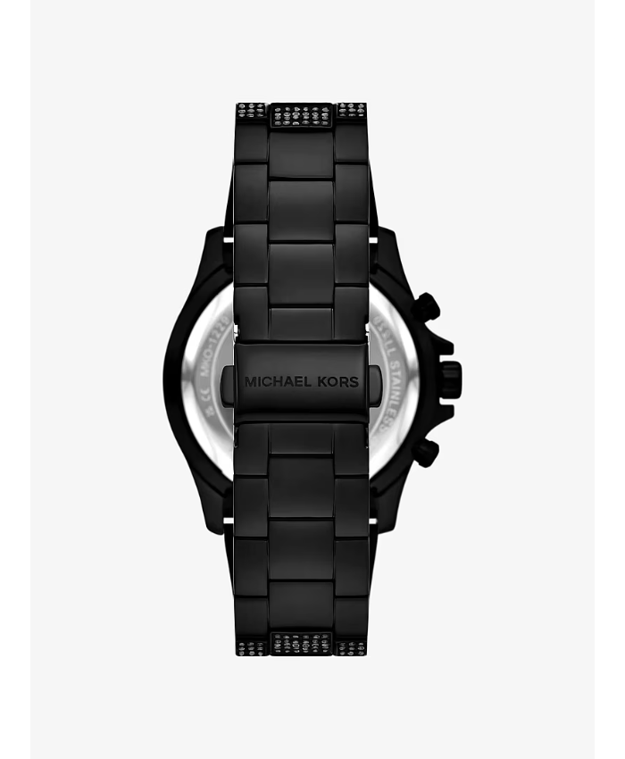 Oversized Everest Pavé Black-Tone Watch