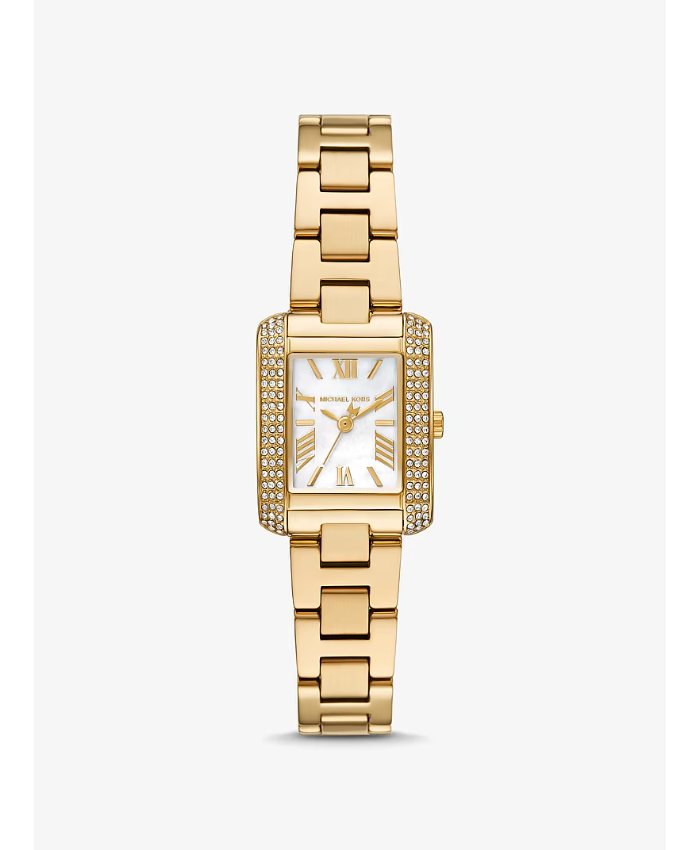 Mini Emery Pavé Gold-Tone Watch