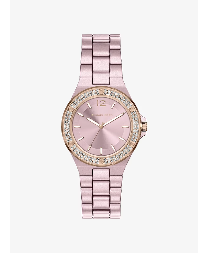 Mini Lennox Pavé Pink-Tone Watch