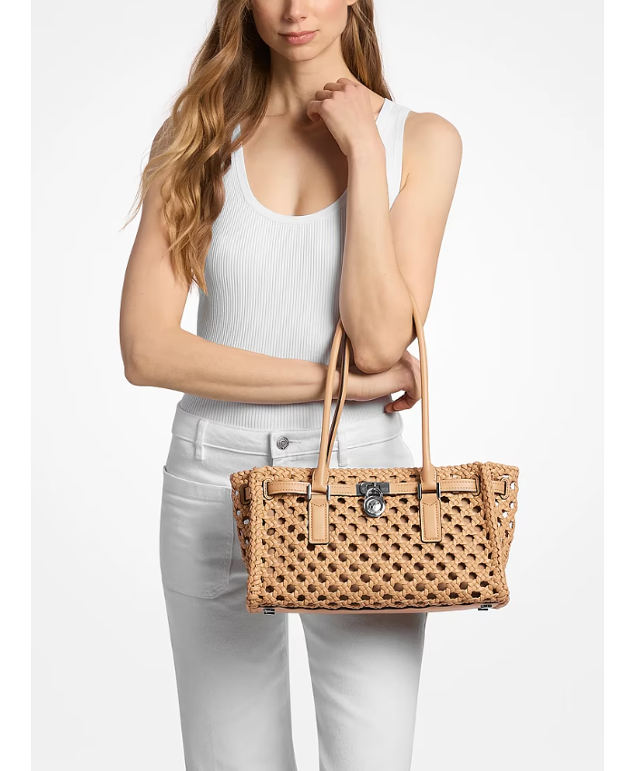 Hamilton Moderne Small Hand-Woven Satchel