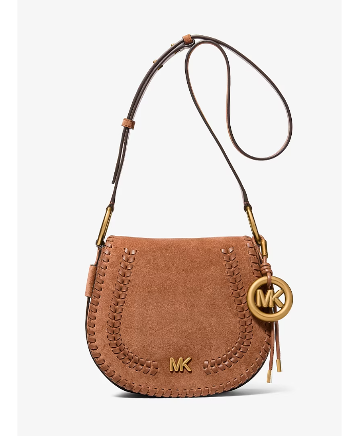 Josie Medium Whipstitched Suede Saddle Bag