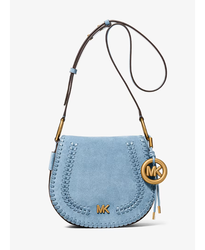 Josie Medium Whipstitched Suede Saddle Bag