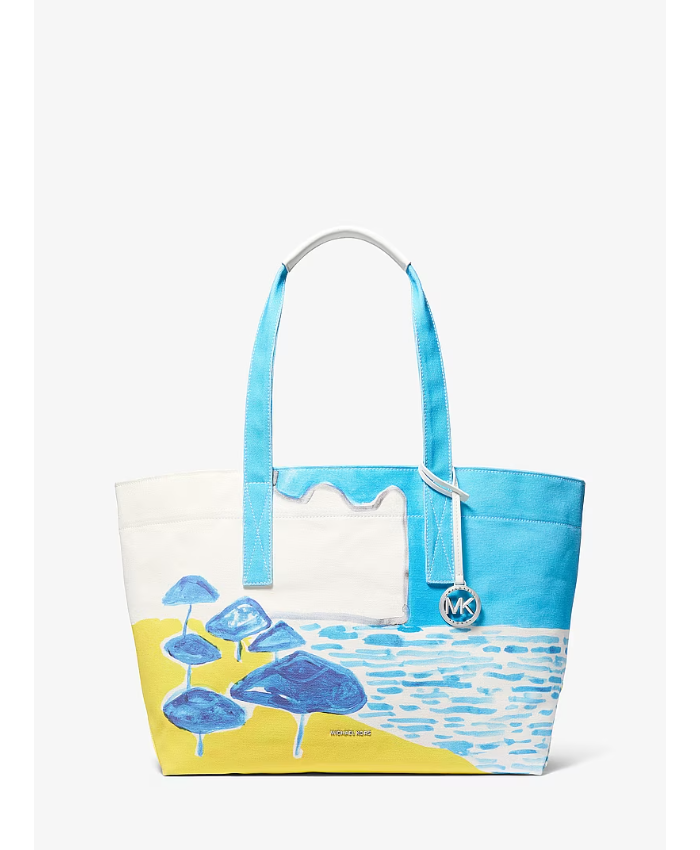 Michael Kors X Christina Zimpel Large Cotton Canvas Tote Bag