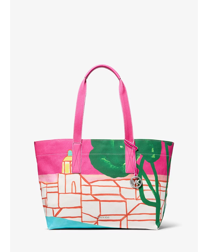 Michael Kors X Christina Zimpel Large Cotton Canvas Tote Bag
