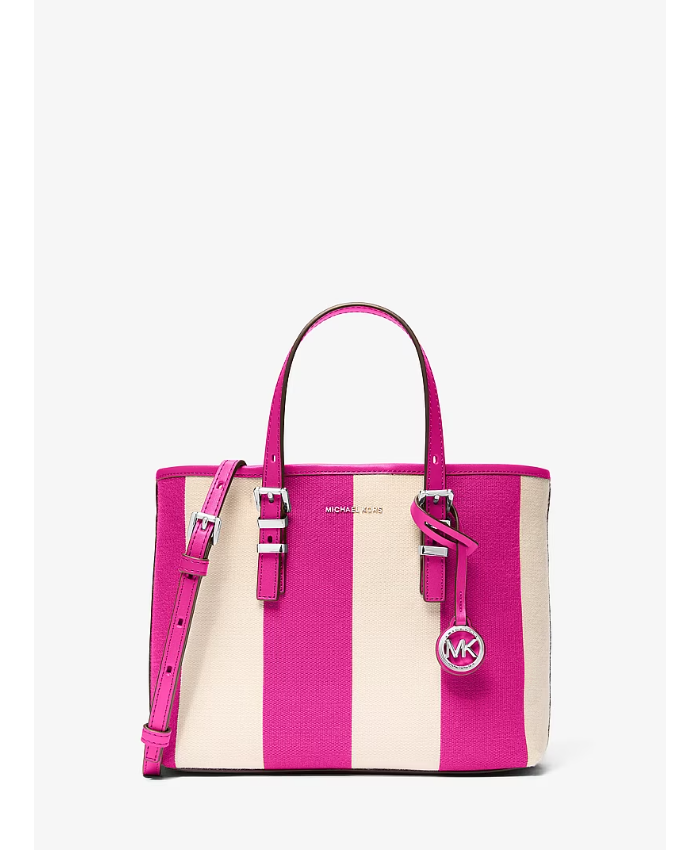 Quinn Small Striped Canvas Convertible Crossbody Bag