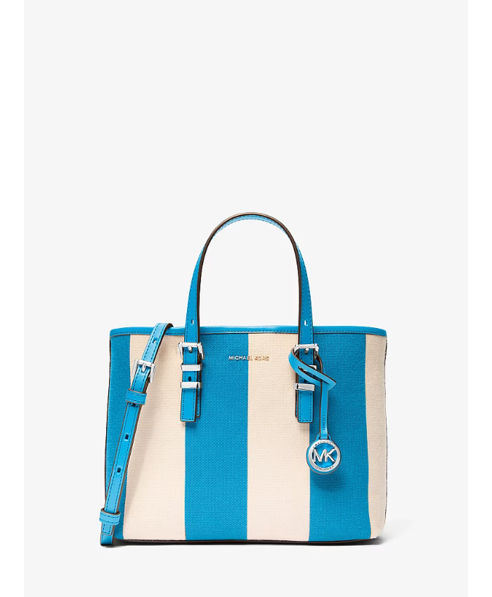 Quinn Small Striped Canvas Convertible Crossbody Bag
