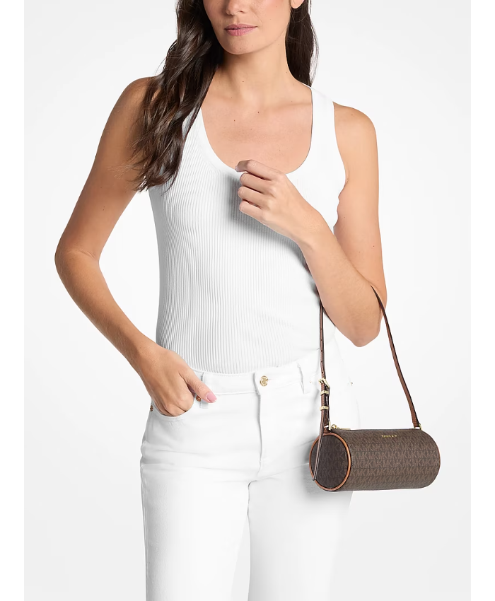 Izzy Small Signature Logo Barrel Pochette