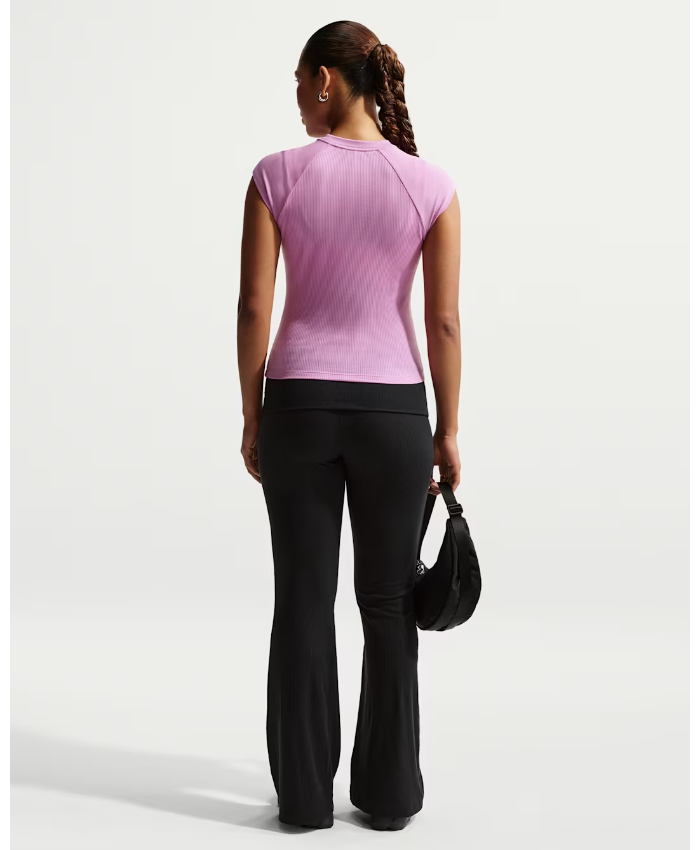 Women's Tight Short-Sleeve Ribbed Top