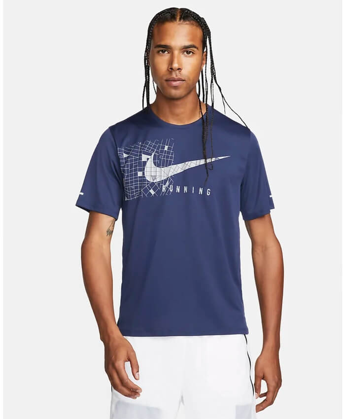 Nike Dri-FIT UV Run Division Miler Men's Short-Sleeve Graphic Running Top.