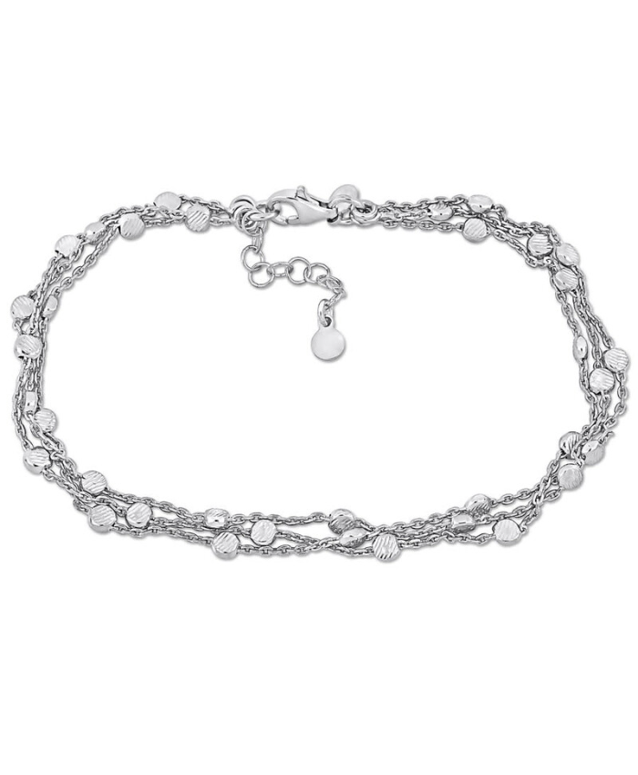 Amour Multi-strand Anklet With Sterling Silver Lobster Clasp - 9 In.