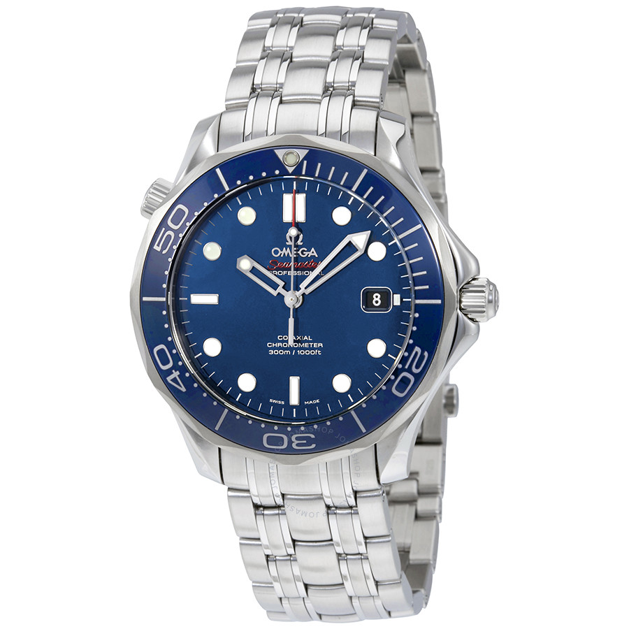 seamaster automatic blue dial men's watch