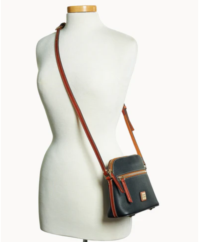 Pebble Grain Domed Crossbody