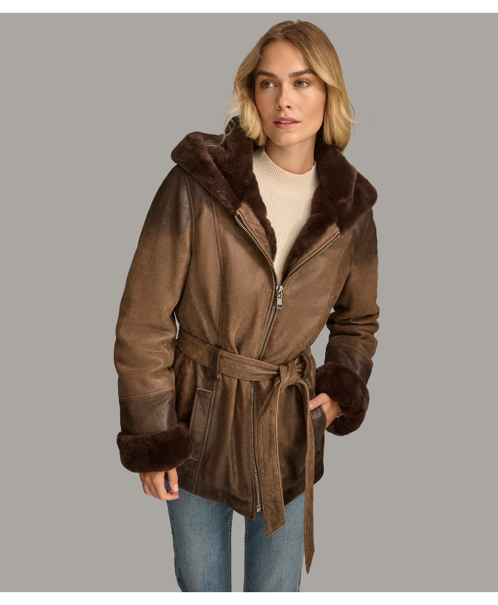 Josie Vintage Bus Stop Leather Trench Jacket