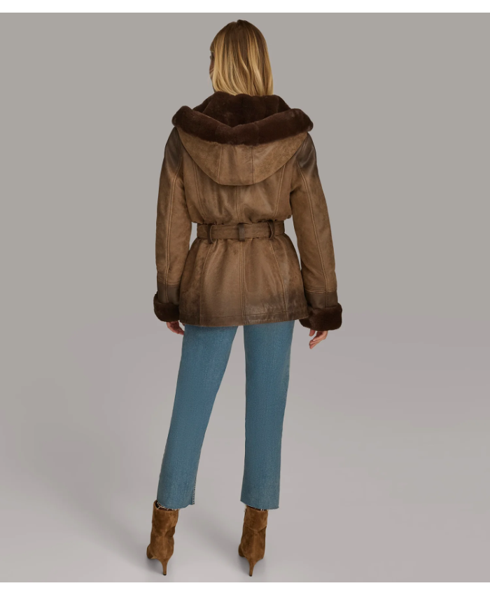 Josie Vintage Bus Stop Leather Trench Jacket