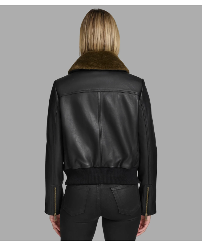 Evie Faux Shearling Aviator Jacket