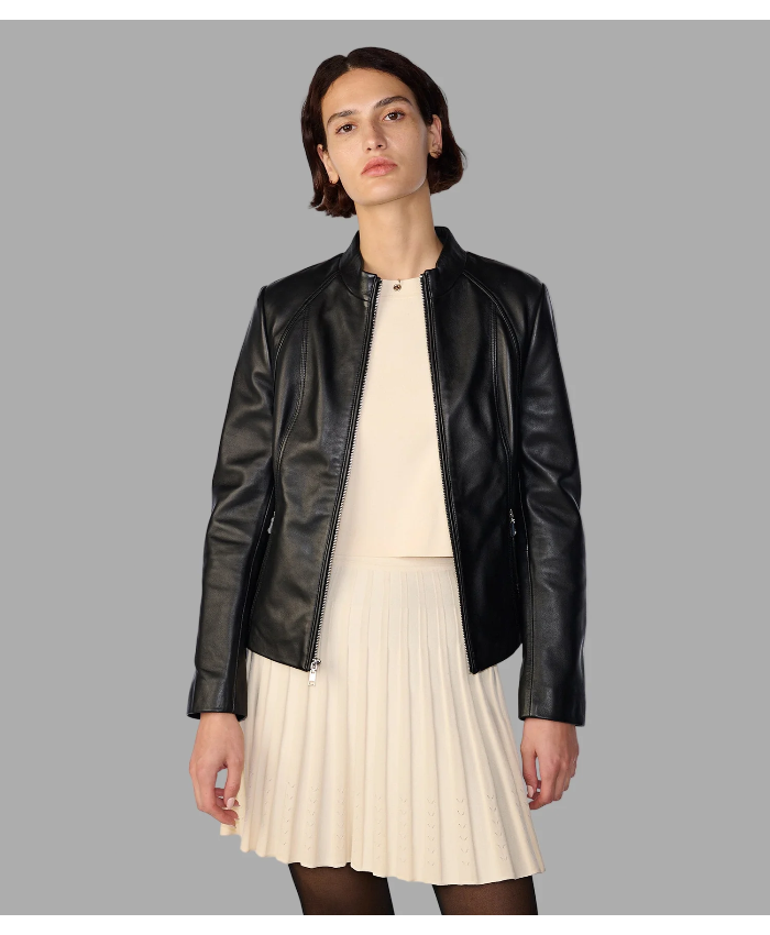 Meg Leather Scuba Jacket
