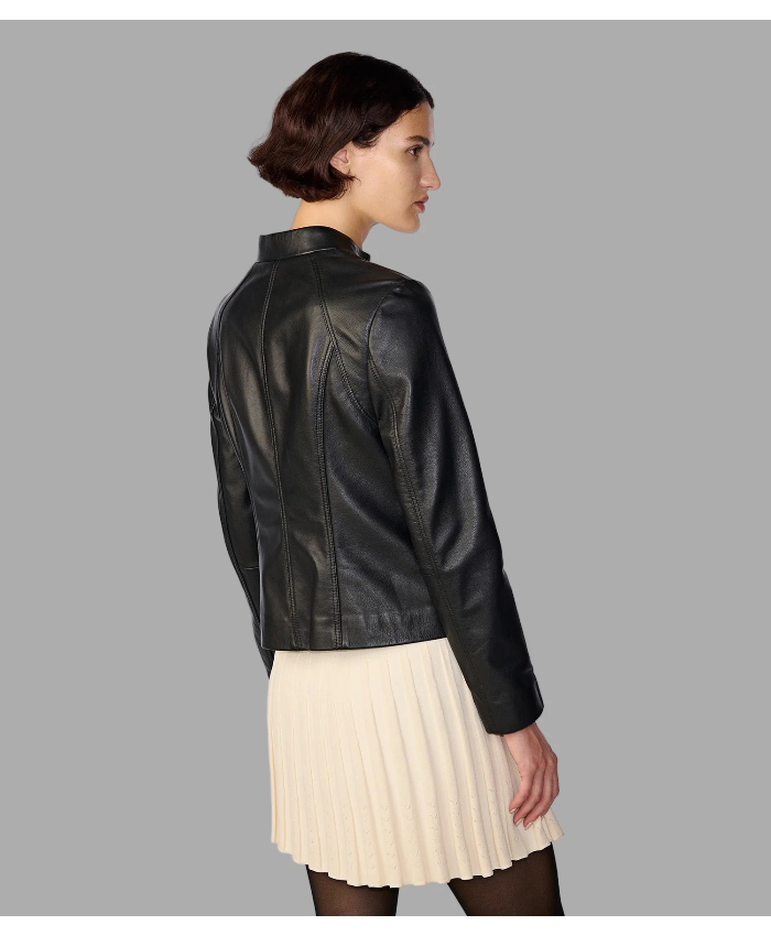 Meg Leather Scuba Jacket