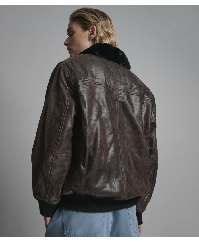 Everleigh Faux Fur Lined Bomber Jacket