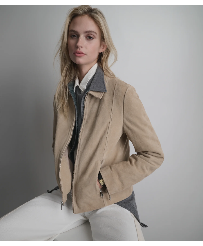 Monty Shirt Collar Zip Jacket