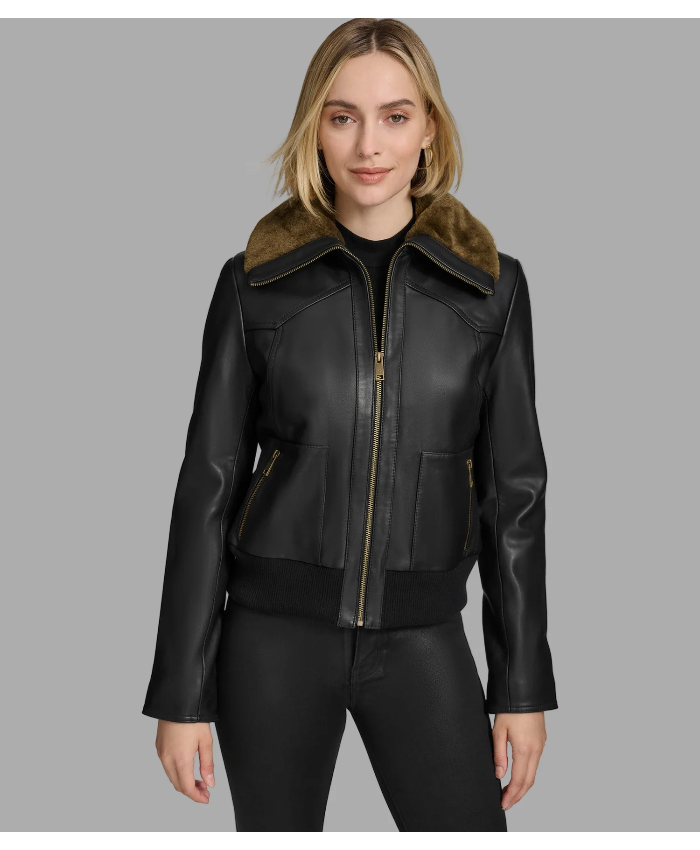 Evie Faux Shearling Aviator Jacket