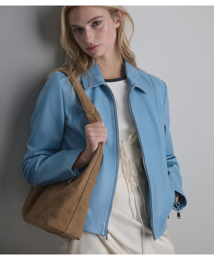Justine Shirt Collar Zip Jacket