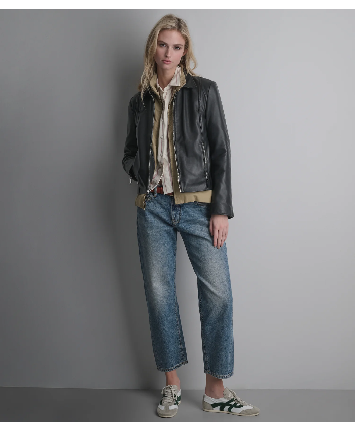 Justine Shirt Collar Zip Jacket