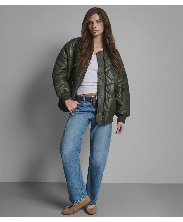 Jenna Quilted Oversized Bomber