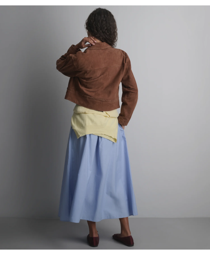 Vivianne Lightweight Suede Trucker Jacket