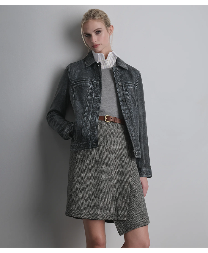 Addison Leather Denim Jacket