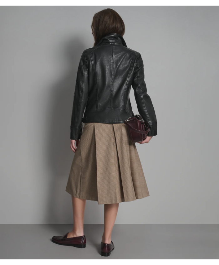 Marissa Asymmetric Leather Moto Jacket