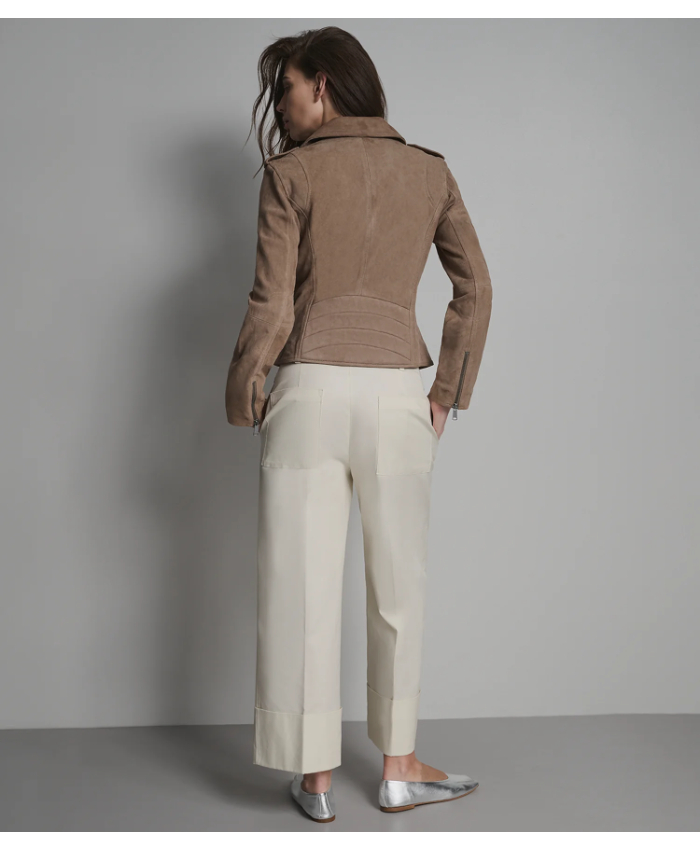 Madeline Suede Quilted Moto Jacket