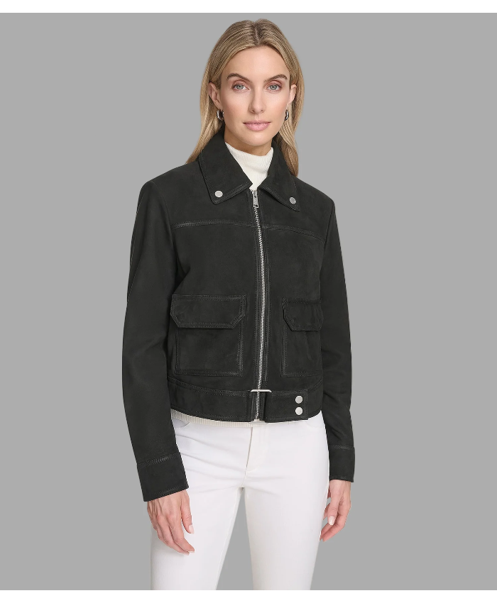 Lunetta Leather Trucker Jacket