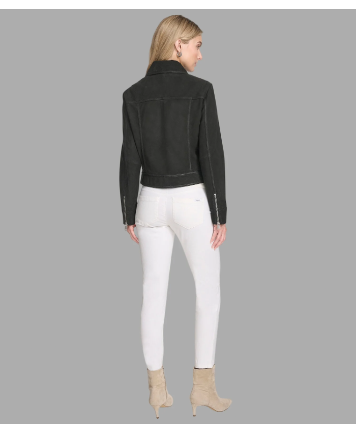 Lunetta Leather Trucker Jacket