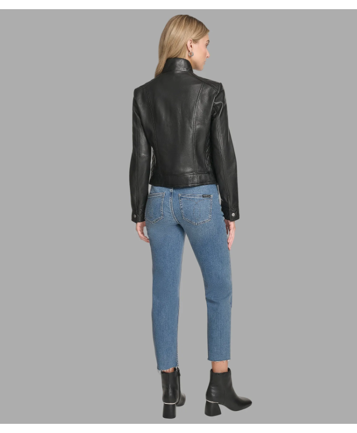 Mikel Leather Racer Jacket