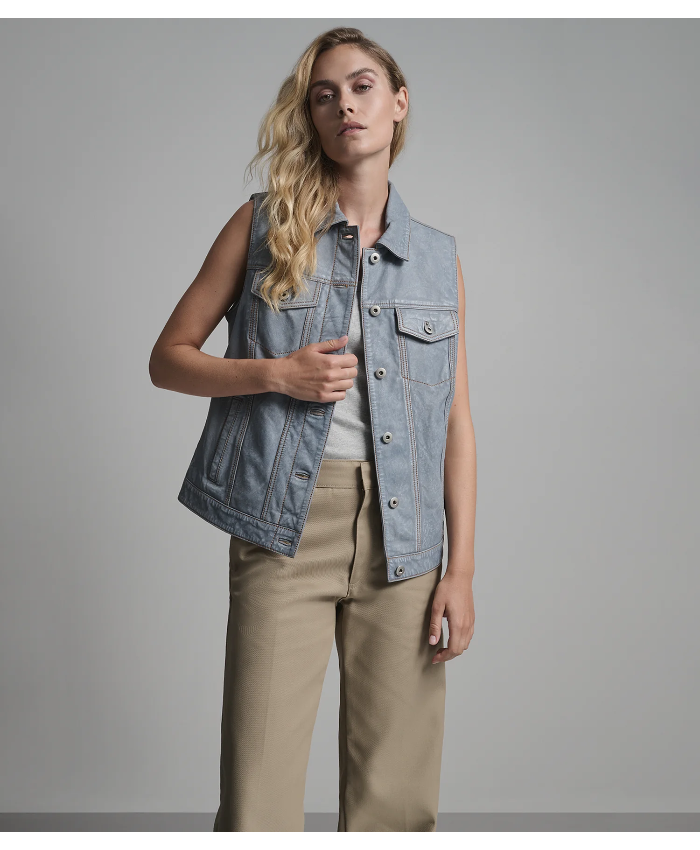 Mackenzie Leather Denim Vest
