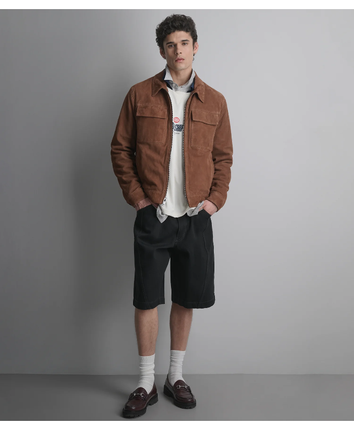 Banks Suede Zip Shirt Jacket