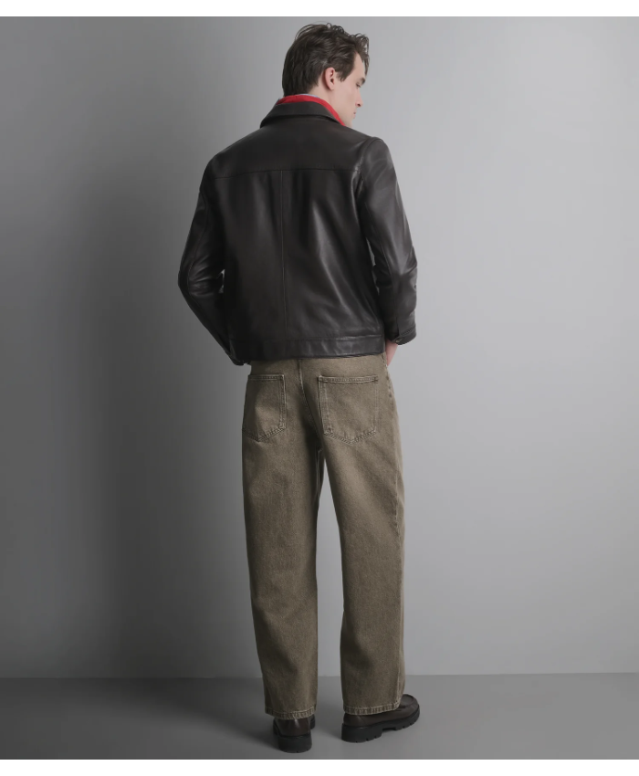 Emerson Leather Zip Shirt Jacket