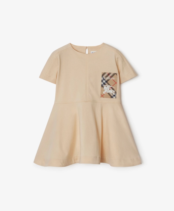 Check Label Cotton Dress