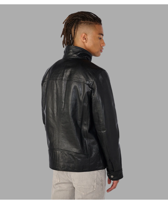 Sean Vintage Leather Racer Jacket