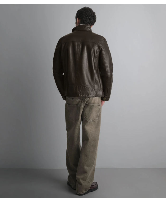 Sean Vintage Leather Racer Jacket