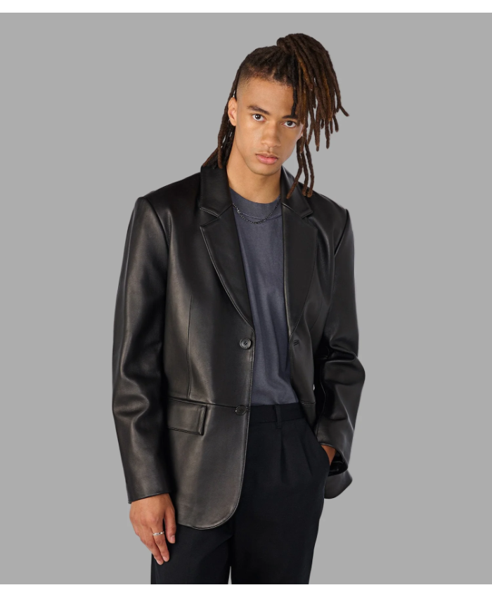 Dylan Genuine Leather Blazer Jacket