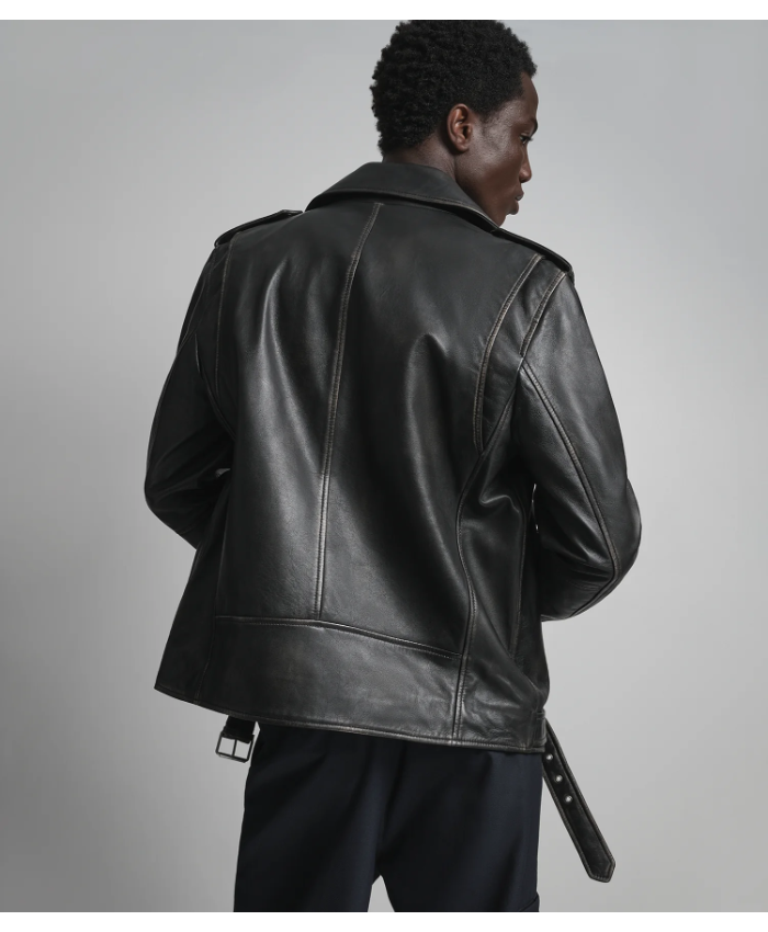 Rhodes Vintage Leather Moto Jacket