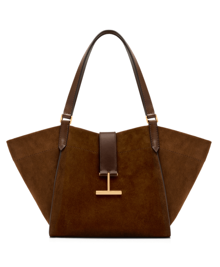 SUEDE AND LEATHER TARA MEDIUM TOTE