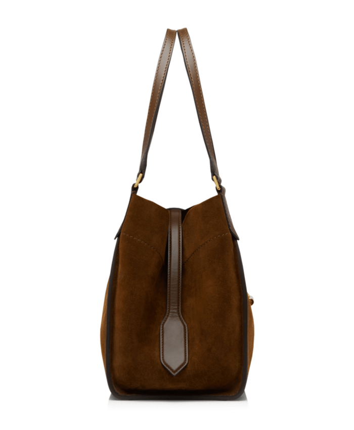 SUEDE AND LEATHER TARA MEDIUM TOTE