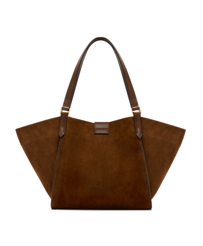 SUEDE AND LEATHER TARA MEDIUM TOTE