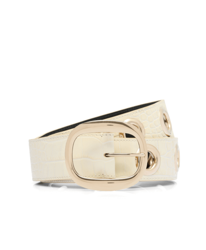 TOM FORD SHINY STAMPED CROCODILE LEATHER URSULA BELT
