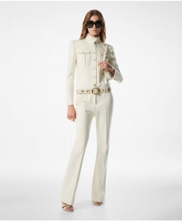 TOM FORD SHINY STAMPED CROCODILE LEATHER URSULA BELT